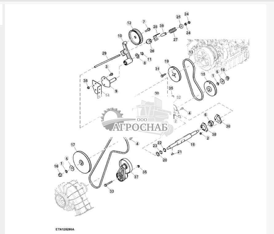 Привод вентилятора на двигателе 